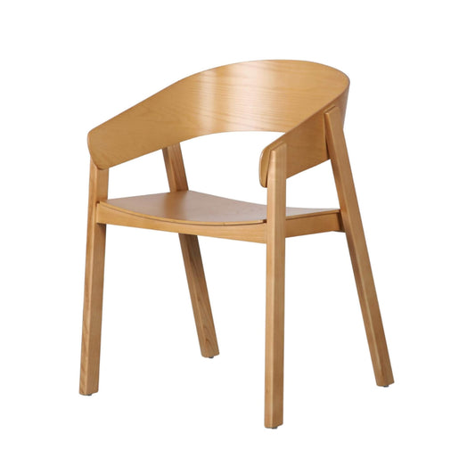 Panama | Modern Coastal Scandinavian Style Natural Black Wooden Dining Chairs with Arms | Natural