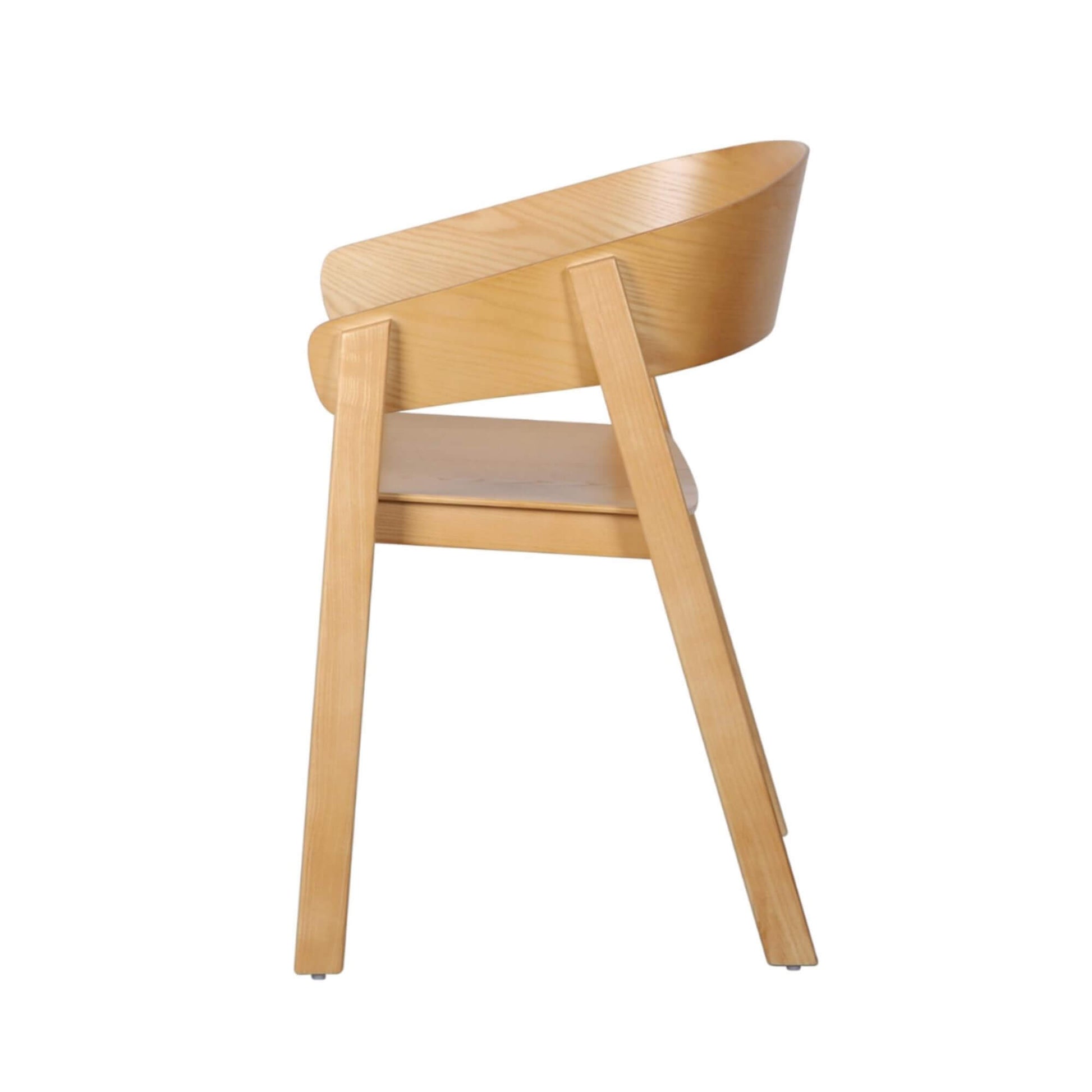 Panama | Modern Coastal Scandinavian Style Natural Black Wooden Dining Chairs with Arms | Natural