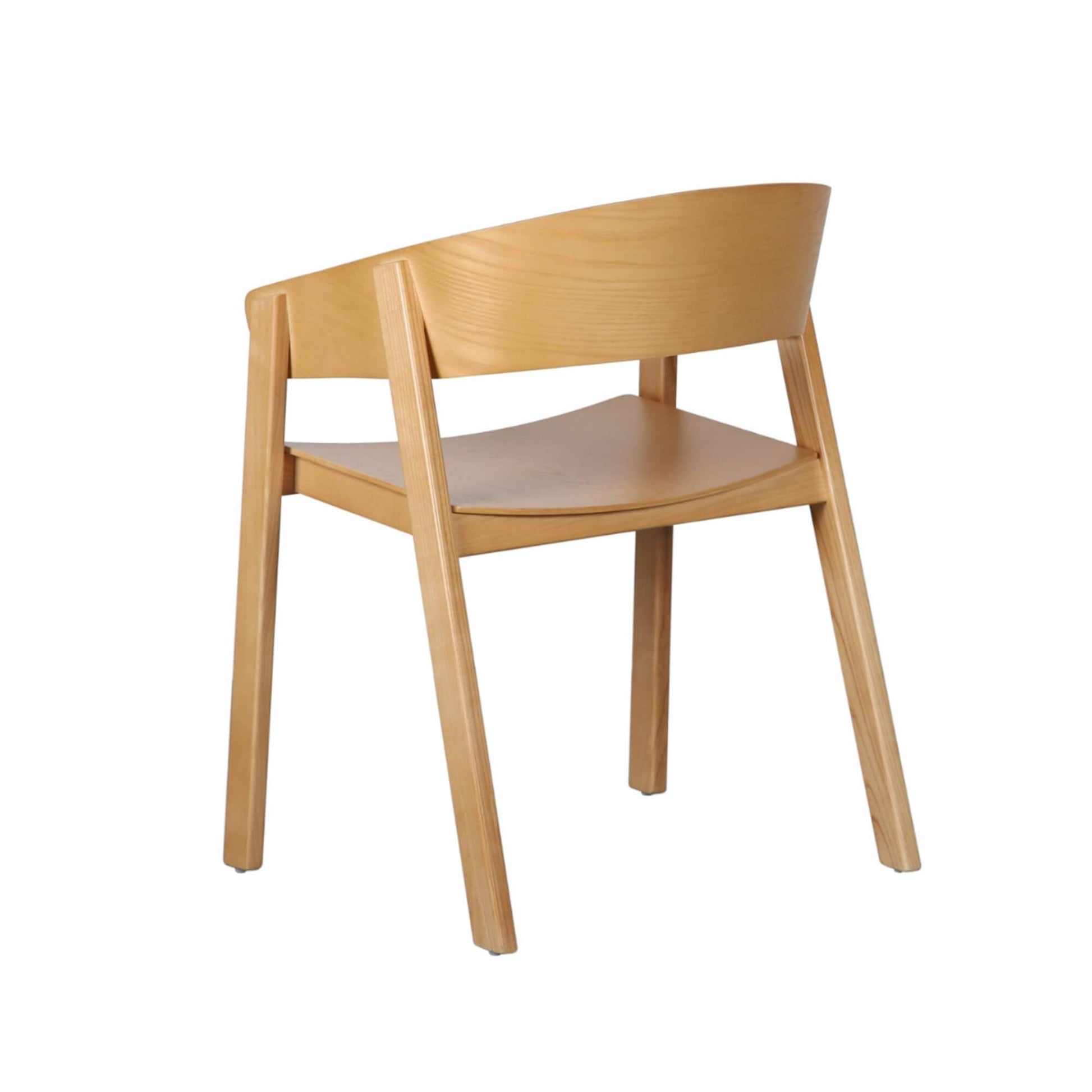 Panama | Modern Coastal Scandinavian Style Natural Black Wooden Dining Chairs with Arms | Natural