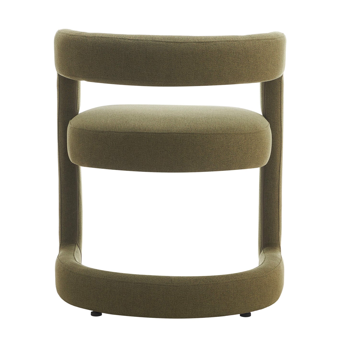 Parkview | Sand Olive Linen Fabric Mid Century Dining Chairs With Arms | Olive