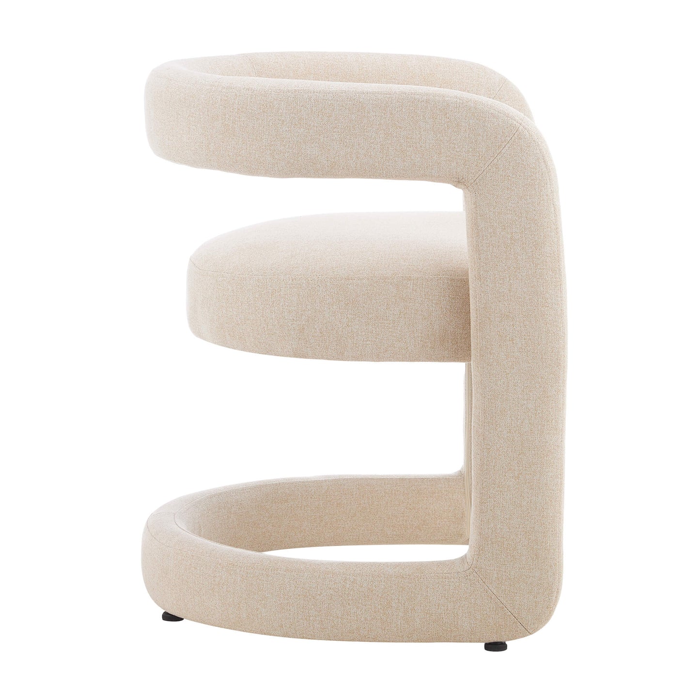 Parkview | Sand Olive Linen Fabric Mid Century Dining Chairs With Arms | Sand