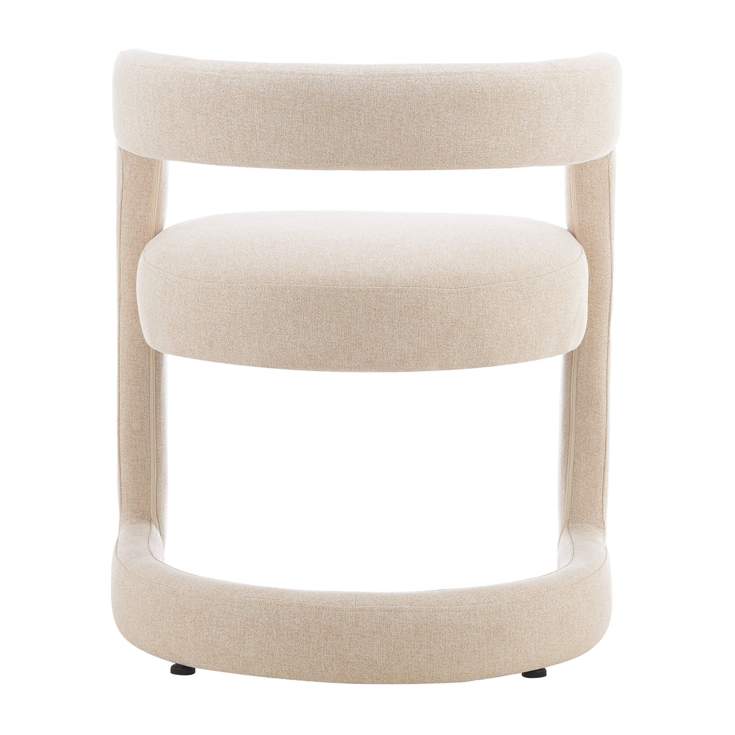 Parkview | Sand Olive Linen Fabric Mid Century Dining Chairs With Arms | Sand