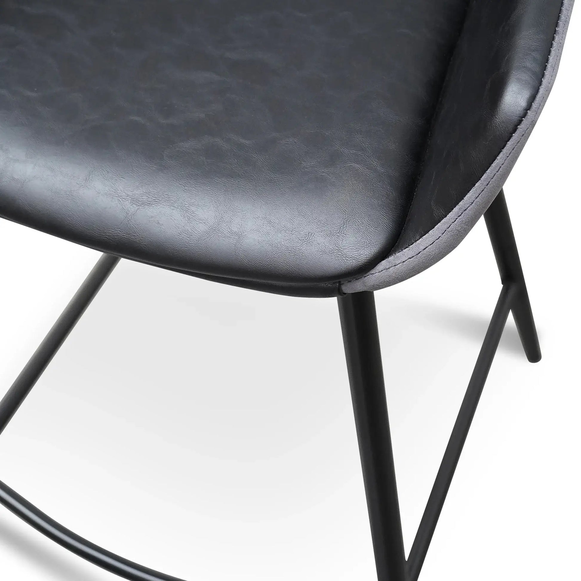 Pembroke | Modern PU Leather Velvet Fabric Bar Stools | Set Of 2