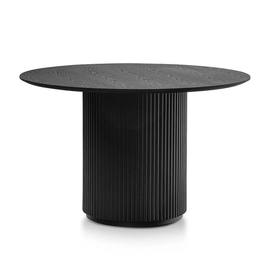 Ravenna | Modern Black Wooden Round Dining Table