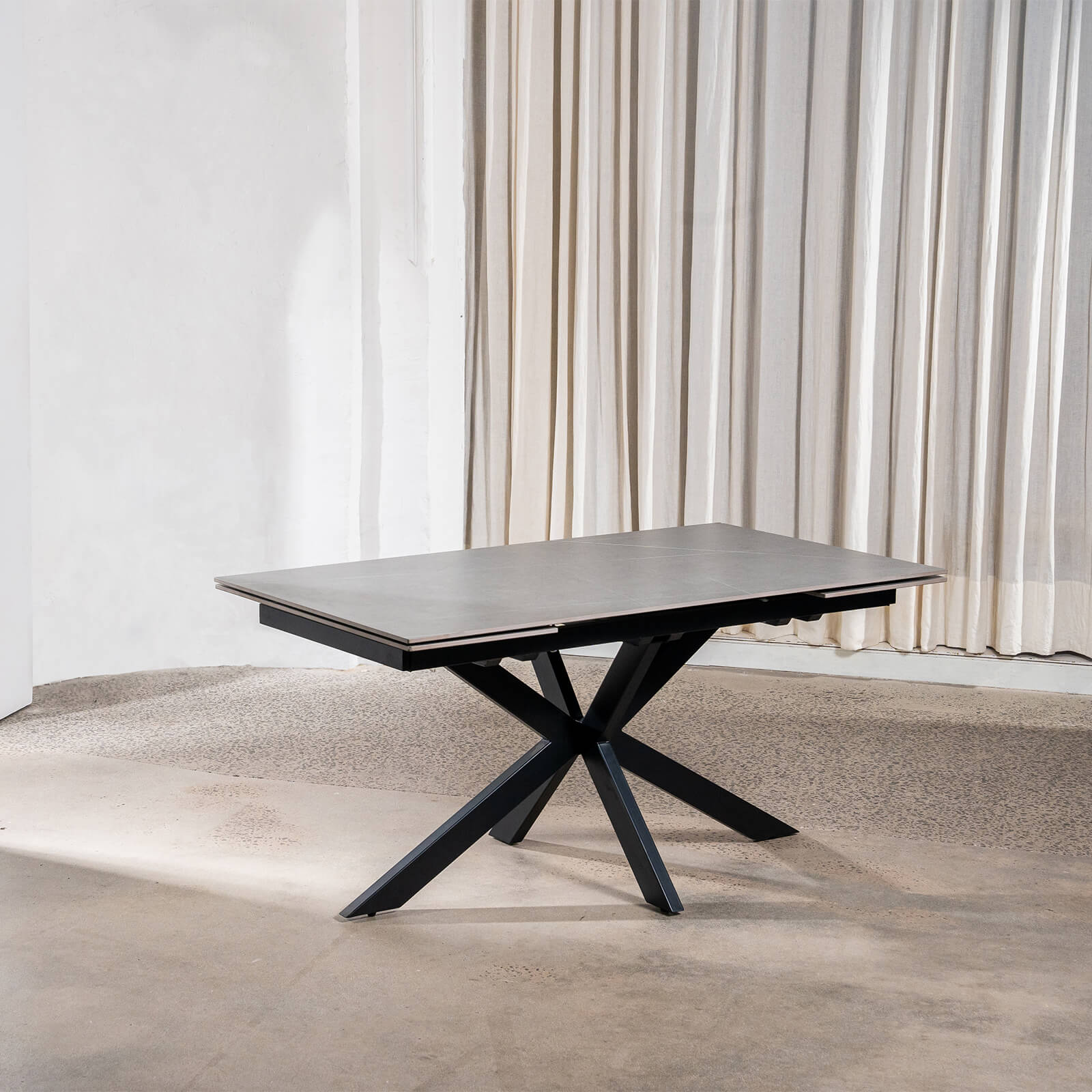 Regency | Contemporary Grey White Ceramic 6 - 8 Extension Dining Table | Grey