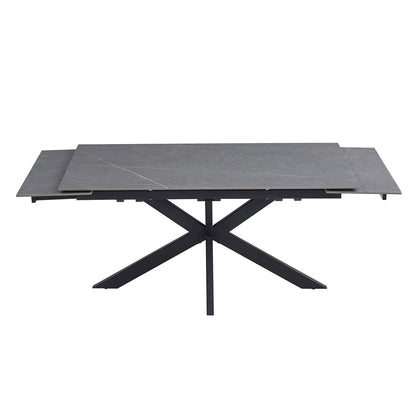 Regency | Contemporary Grey White Ceramic 6 - 8 Extension Dining Table | Grey