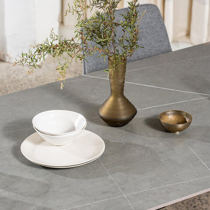 Regency | Contemporary Grey White Ceramic 6 - 8 Extension Dining Table | Grey