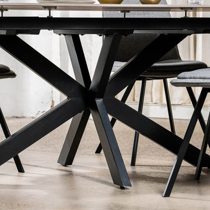 Regency | Contemporary Grey White Ceramic 6 - 8 Extension Dining Table | Grey