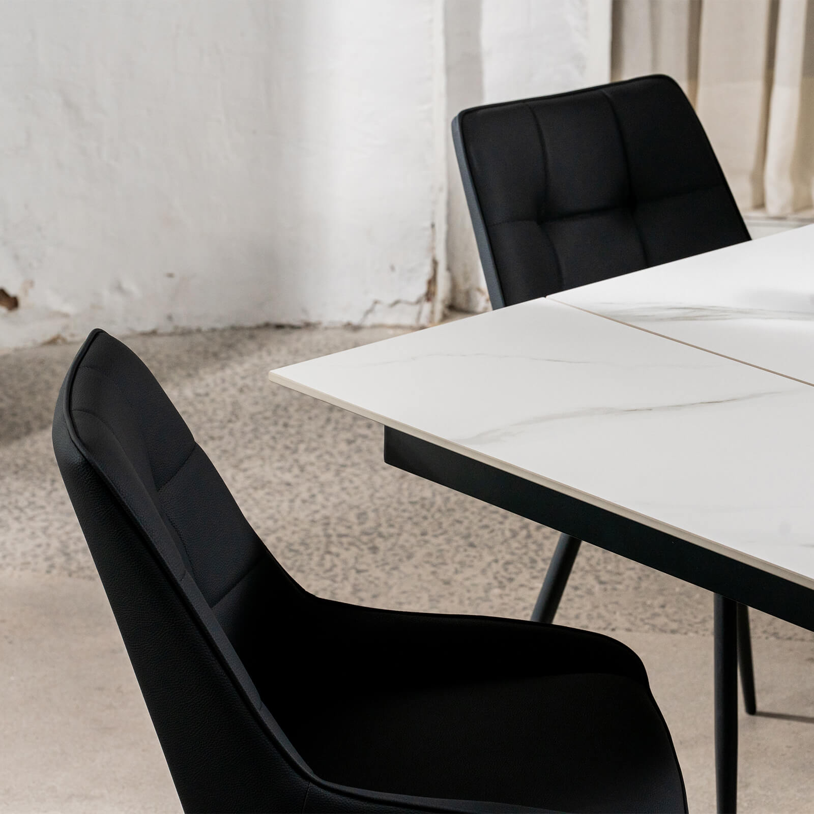 Regency | Contemporary Grey White Ceramic 6 - 8 Extension Dining Table | White