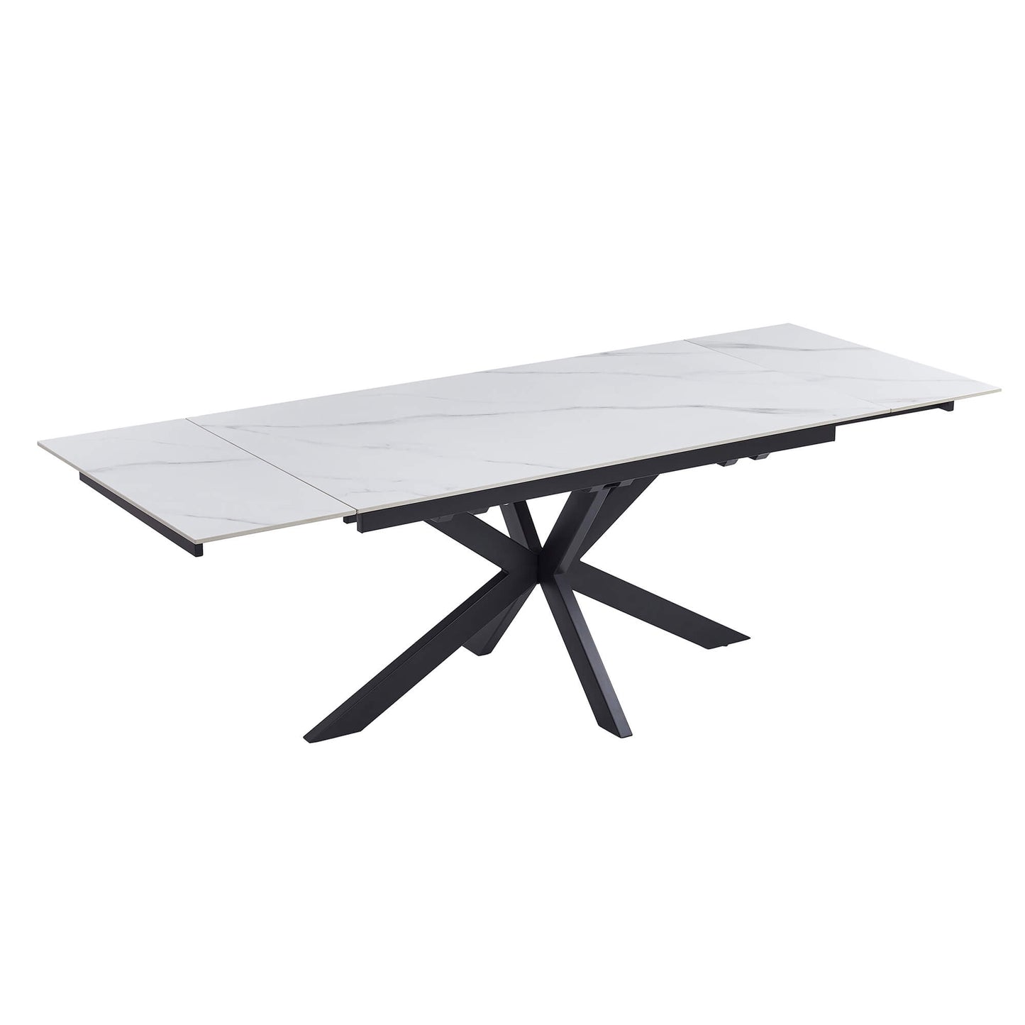 Regency | Contemporary Grey White Ceramic 6 - 8 Extension Dining Table | White