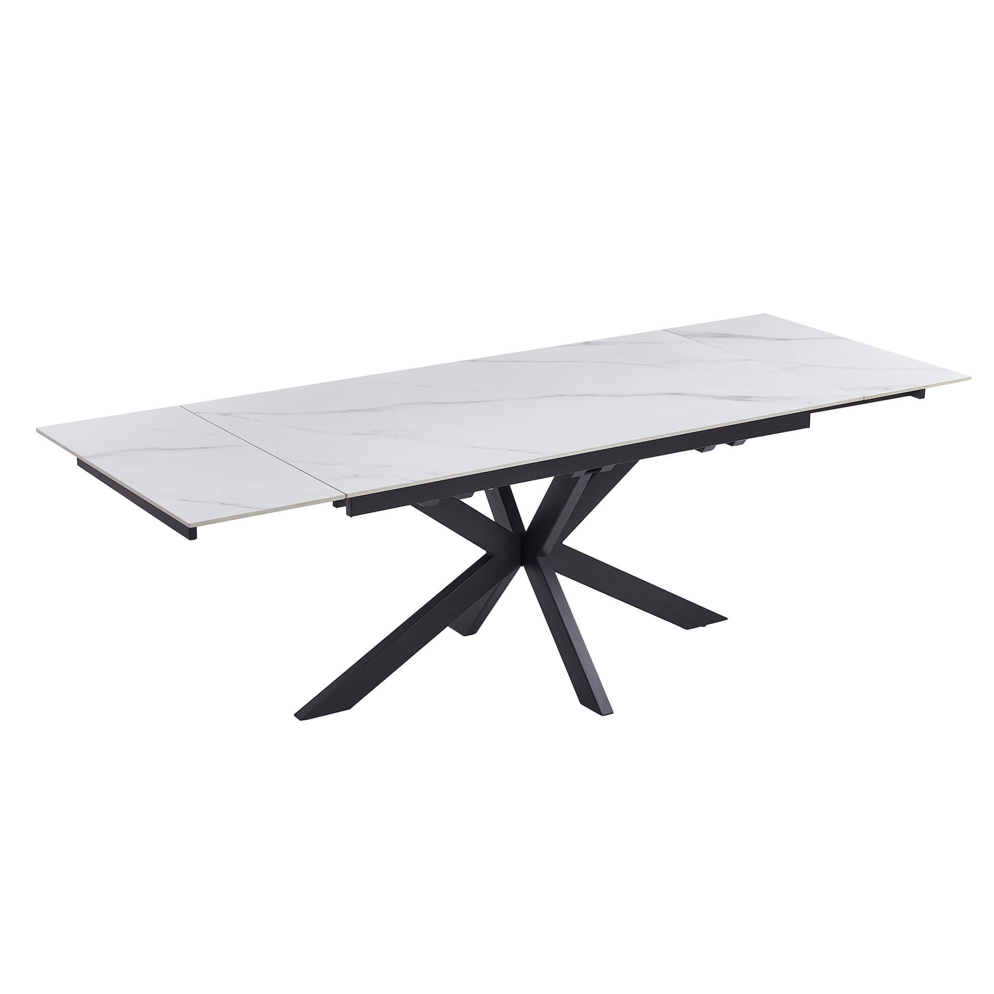 Regency | Contemporary Grey White Ceramic 6 - 8 Extension Dining Table | White