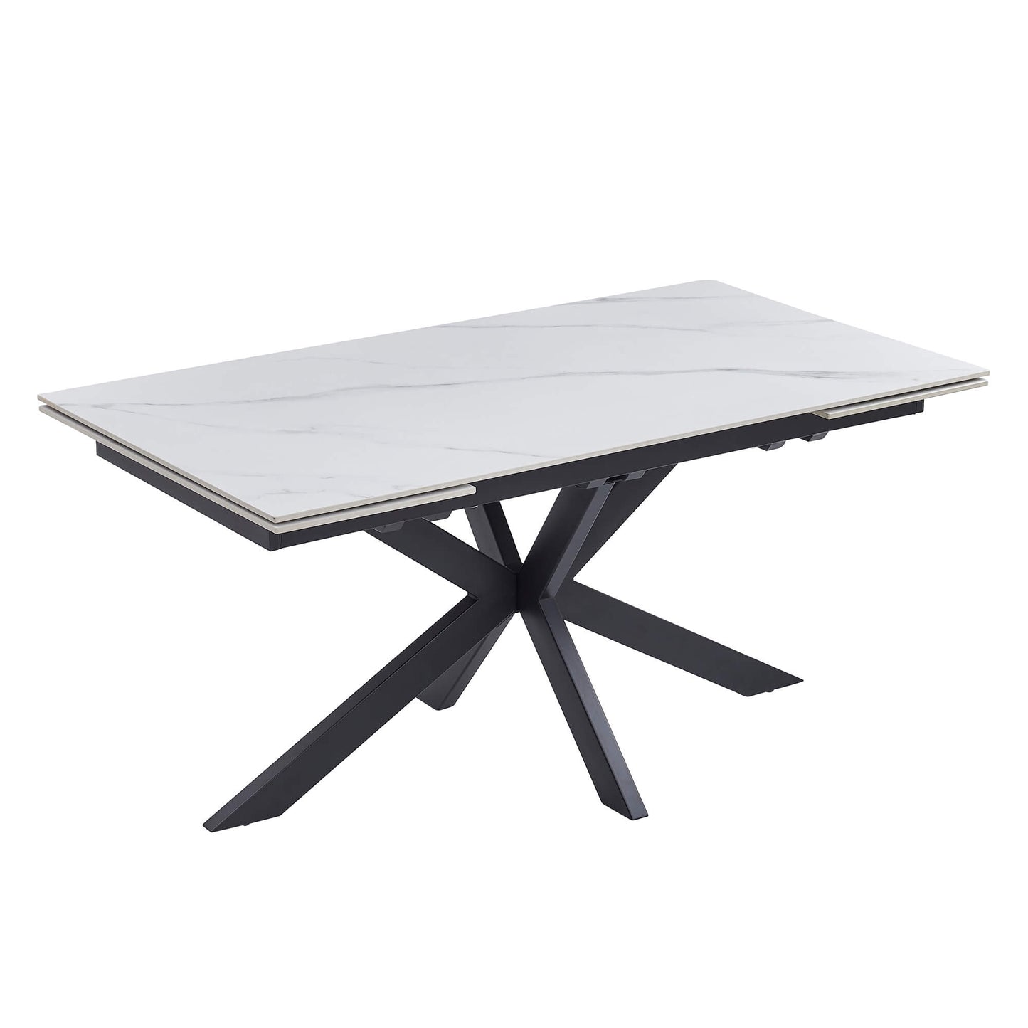 Regency | Contemporary Grey White Ceramic 6 - 8 Extension Dining Table | White