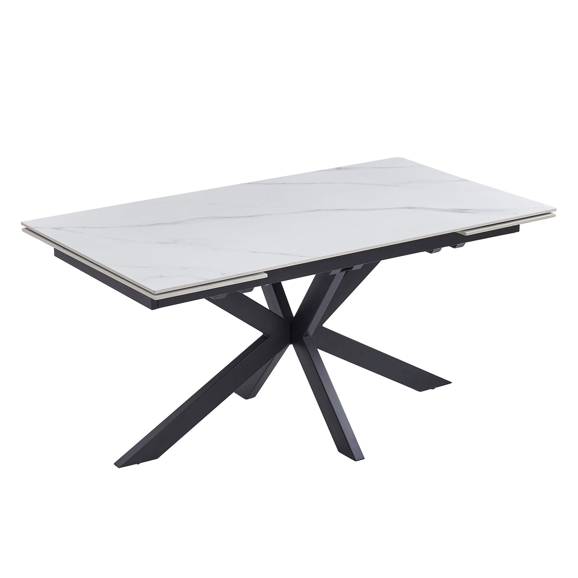 Regency | Contemporary Grey White Ceramic 6 - 8 Extension Dining Table | White