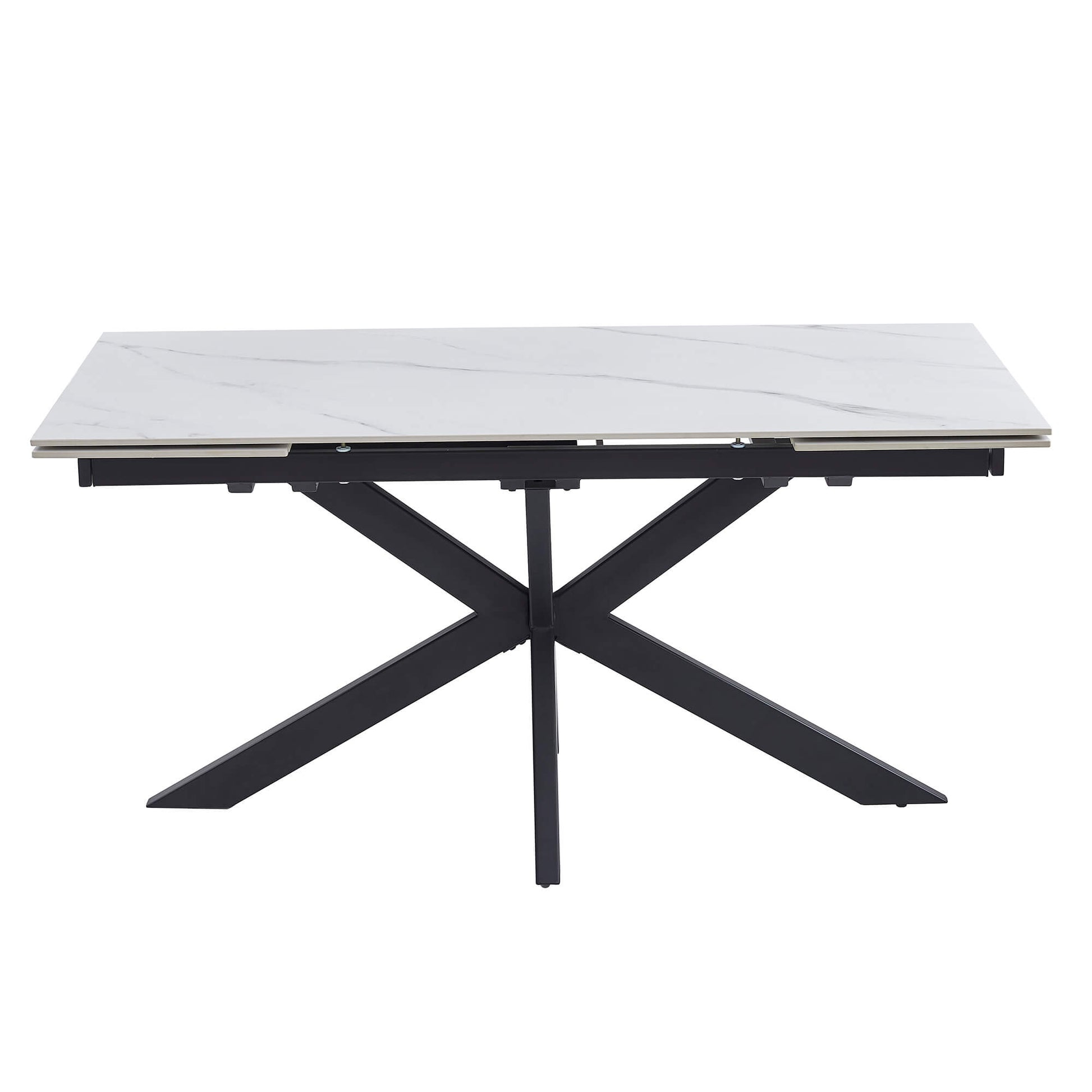 Regency | Contemporary Grey White Ceramic 6 - 8 Extension Dining Table | White
