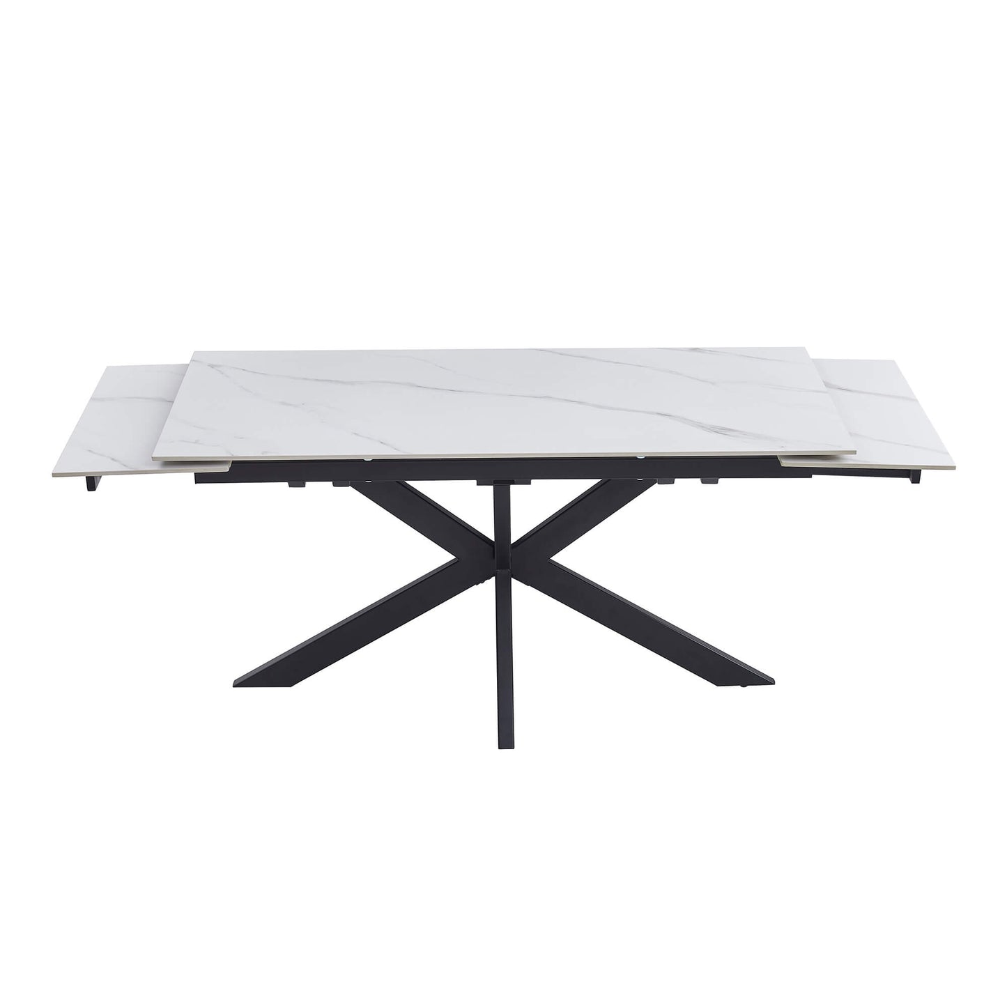 Regency | Contemporary Grey White Ceramic 6 - 8 Extension Dining Table | White