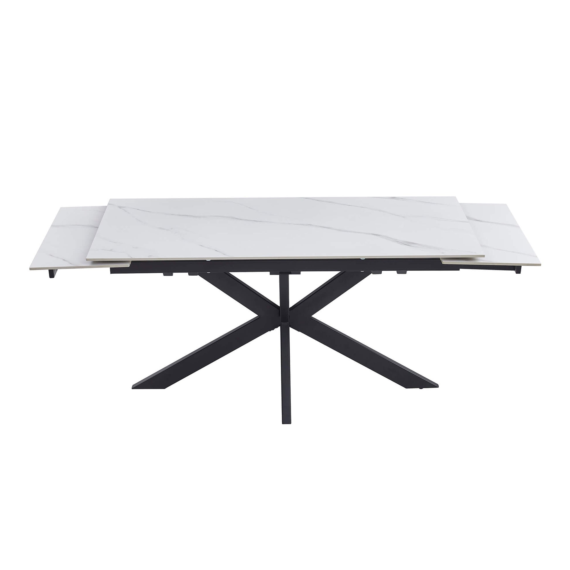 Regency | Contemporary Grey White Ceramic 6 - 8 Extension Dining Table | White