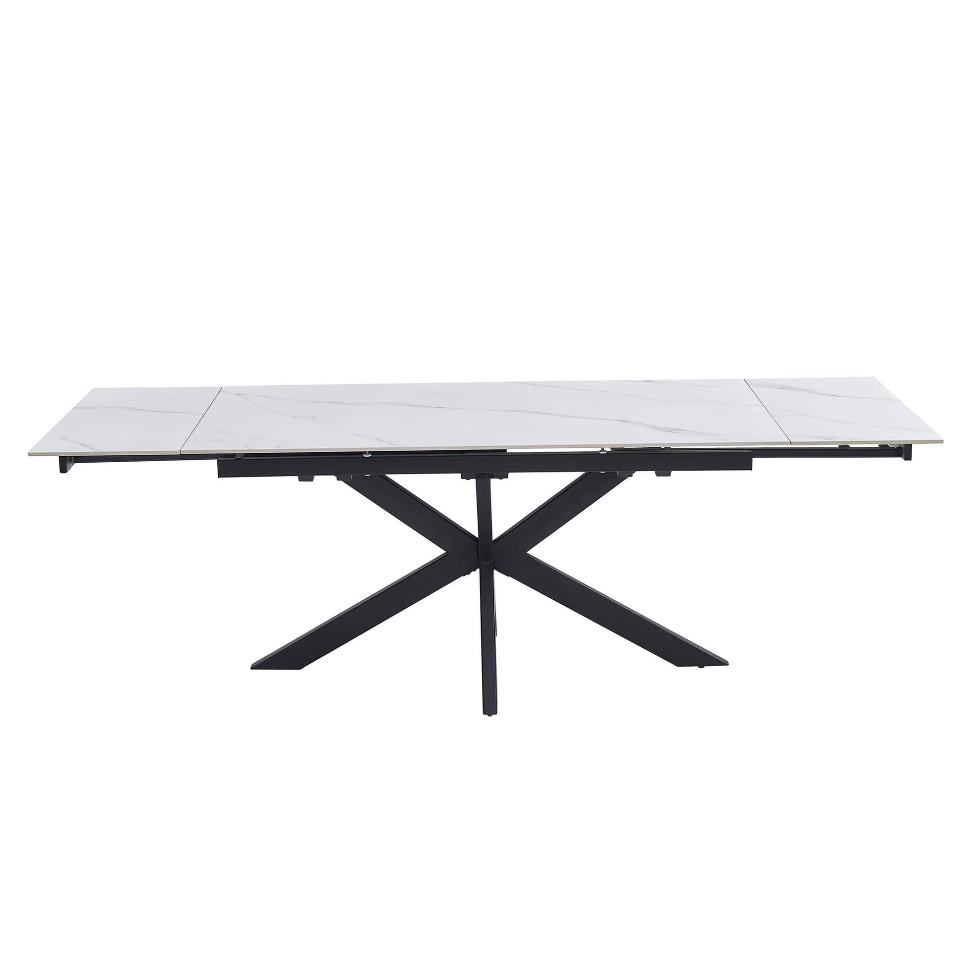 Regency | Contemporary Grey White Ceramic 6 - 8 Extension Dining Table | White