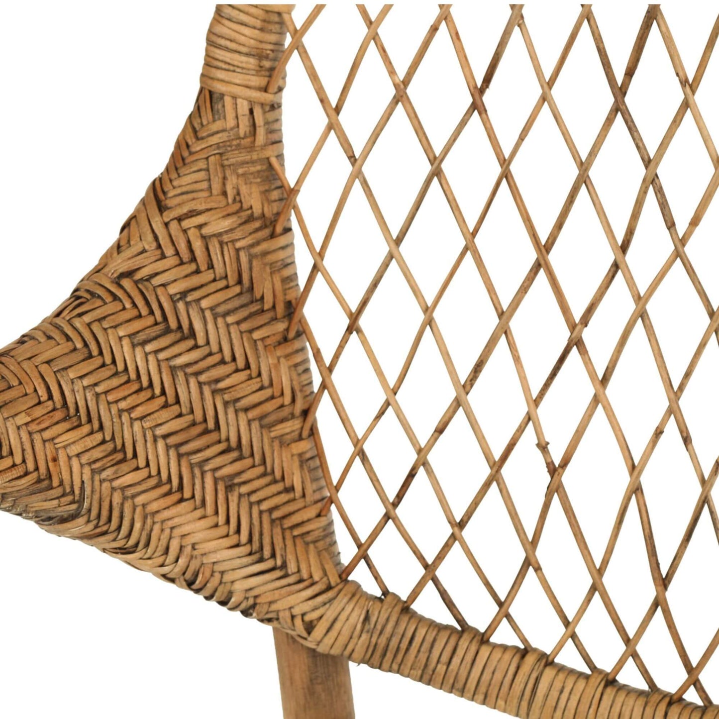 Renwick | Coastal Grey Wash Antique Brown Rattan Dining Chair With Arms | Brown