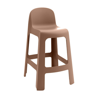 Riverbank | Contemporary Coastal Brown Green Plastic Outdoor Bar Stools | Brown