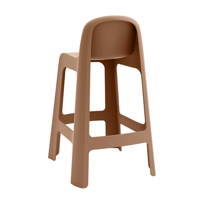 Riverbank | Contemporary Coastal Brown Green Plastic Outdoor Bar Stools | Brown