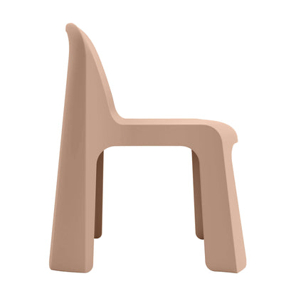 Riverbank | Contemporary Coastal Brown Green Plastic Outdoor Dining Chairs | Brown
