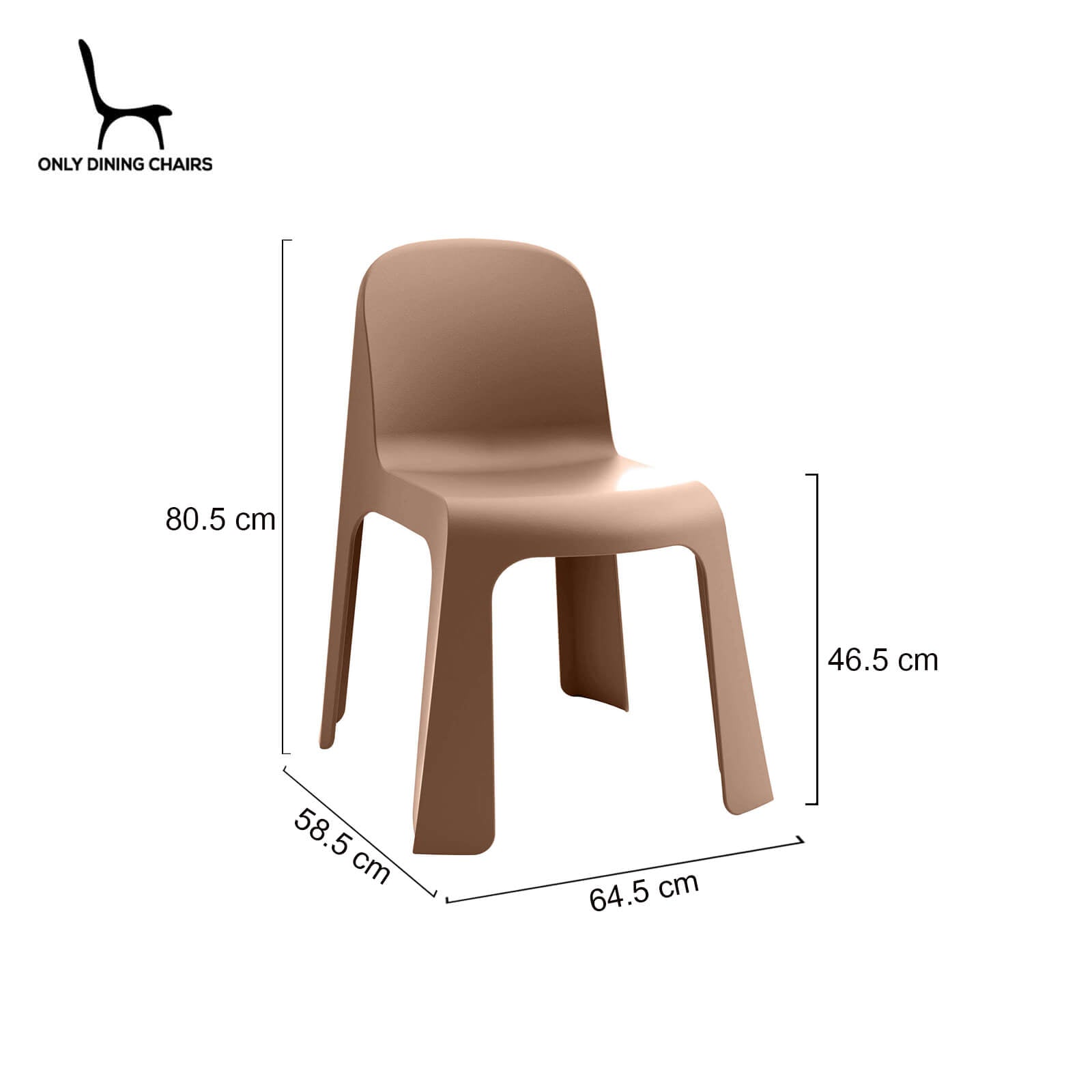 Riverbank | Contemporary Coastal Brown Green Plastic Outdoor Dining Chairs | Brown
