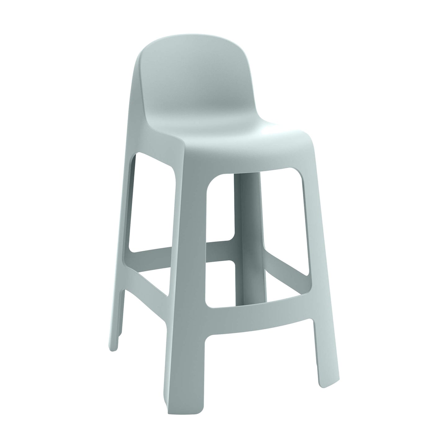 Riverbank | Contemporary Coastal Brown Green Plastic Outdoor Bar Stools | Green