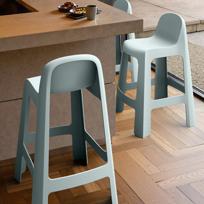 Riverbank | Contemporary Coastal Brown Green Plastic Outdoor Bar Stools | Green