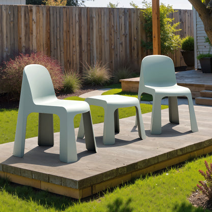 Riverbank | Contemporary Coastal Brown Green Plastic Outdoor Dining Chairs | Green
