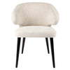 Robin Version 2 | Natural Wooden Legs Natural Fabric Dining Chairs With Arms