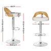 Rochdale Contemporary White PU Leather Wooden Bar Stool