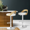 Rochdale Contemporary White PU Leather Wooden Bar Stool