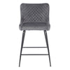 Rozelle | Metal Modern Velvet Bar Stools | Set Of 2
