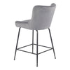 Rozelle | Metal Modern Velvet Bar Stools | Set Of 2