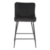 Rozelle | Metal Modern Velvet Bar Stools | Set Of 2