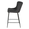 Rozelle | Metal Modern Velvet Bar Stools | Set Of 2