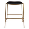 Rubin | Modern Black Vegan Leather Bar Stools