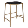 Rubin | Modern Black Vegan Leather Bar Stools