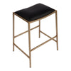 Rubin | Modern Black Vegan Leather Bar Stools