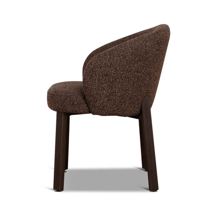 Sacramento | Modern Metal Verona Sand Cinnamon Fabric Dining Chairs | Set Of 2 | Cinnamon