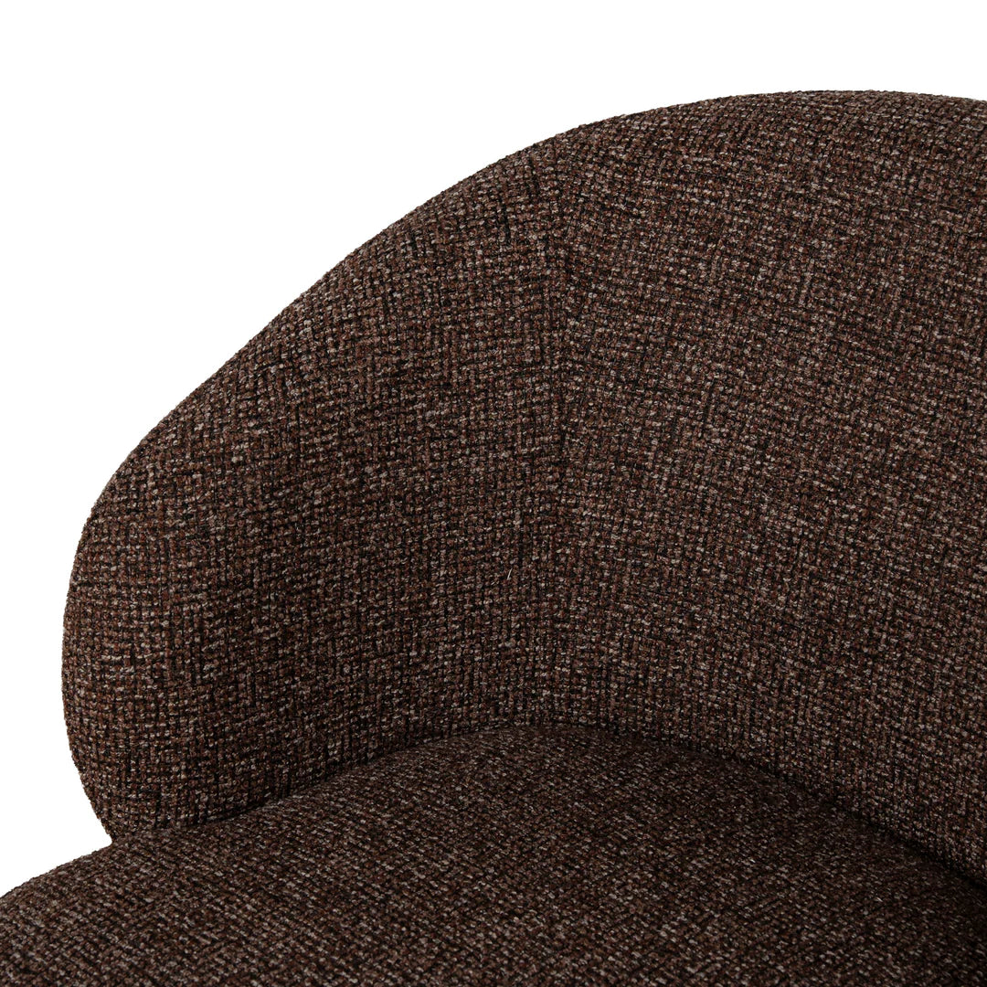 Sacramento | Modern Metal Verona Sand Cinnamon Fabric Dining Chairs | Set Of 2 | Cinnamon
