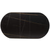 Sacramento | Wooden Ceramic Black Grey 1.4m Oval Extension Table