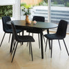 Sacramento | Wooden Ceramic Black Grey 1.4m Oval Extension Table