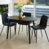 Sacramento | Wooden Ceramic Black Grey 1.4m Oval Extension Table
