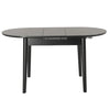 Sacramento | Wooden Ceramic Black Grey 1.4m Oval Extension Table