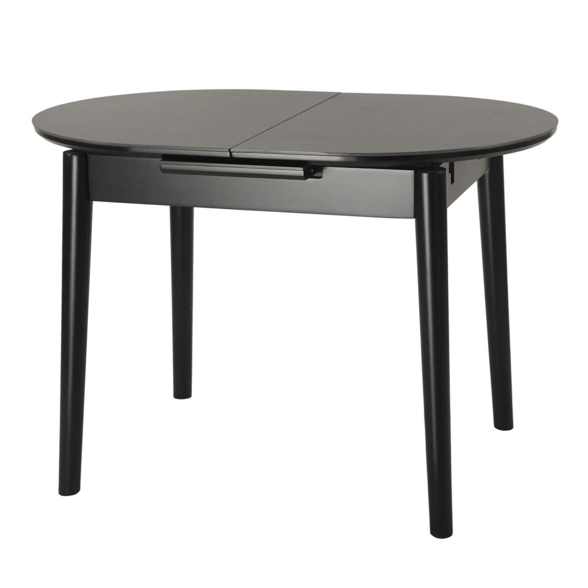 Sacramento | Wooden Ceramic Black Grey 1.4m Oval Extension Table | Black