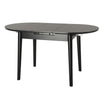 Sacramento | Wooden Ceramic Black Grey 1.4m Oval Extension Table