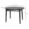 Sacramento | Wooden Ceramic Black Grey 1.4m Oval Extension Table