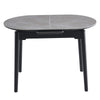 Sacramento | Wooden Ceramic Black Grey 1.4m Oval Extension Table