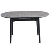Sacramento | Wooden Ceramic Black Grey 1.4m Oval Extension Table